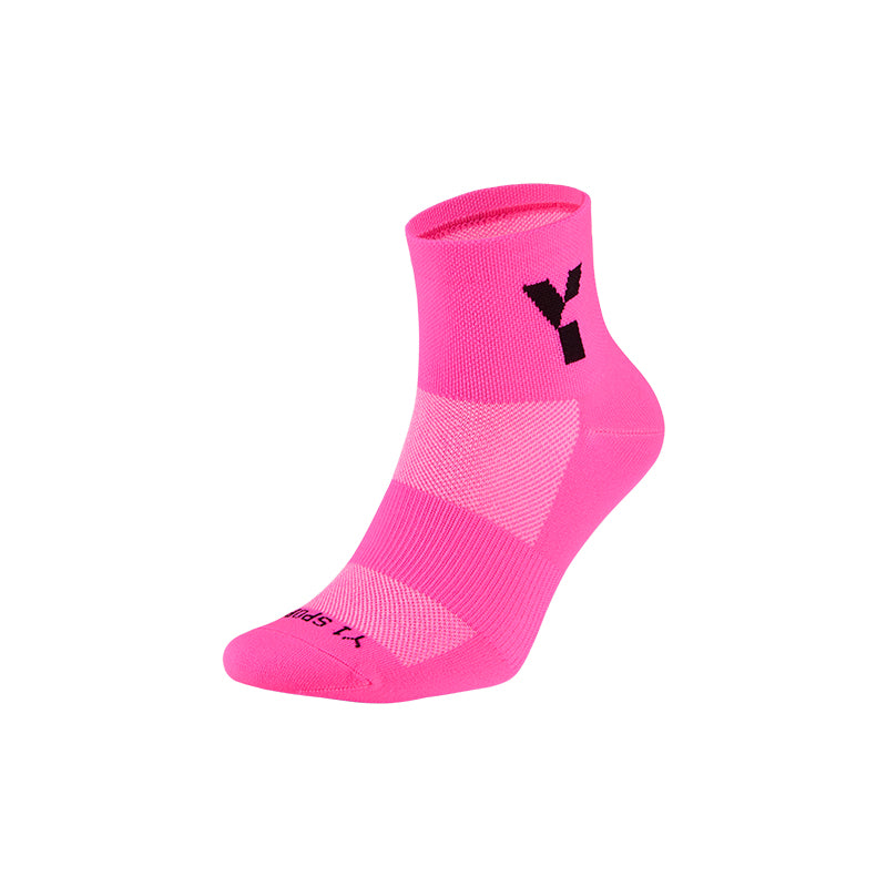 Fluo Pink Half-Crew Running Socks