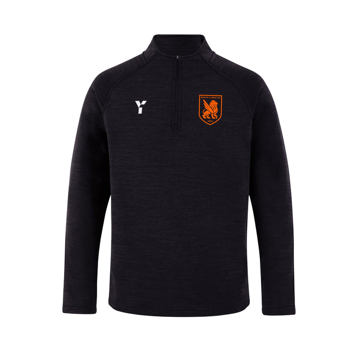 Bristol & West HC - Fugi Quarter Zip Unisex Black Melange (SALE)