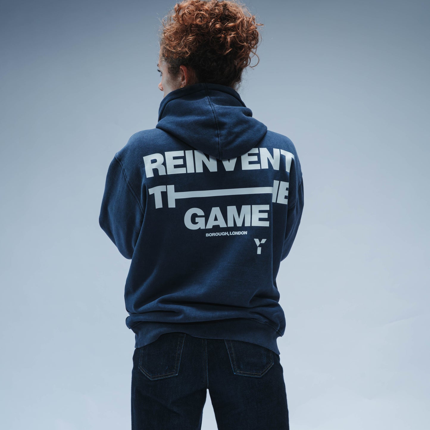 Y1 Padel Reinvent The Game Relaxed Fit Hoody Unisex (Washed Navy)