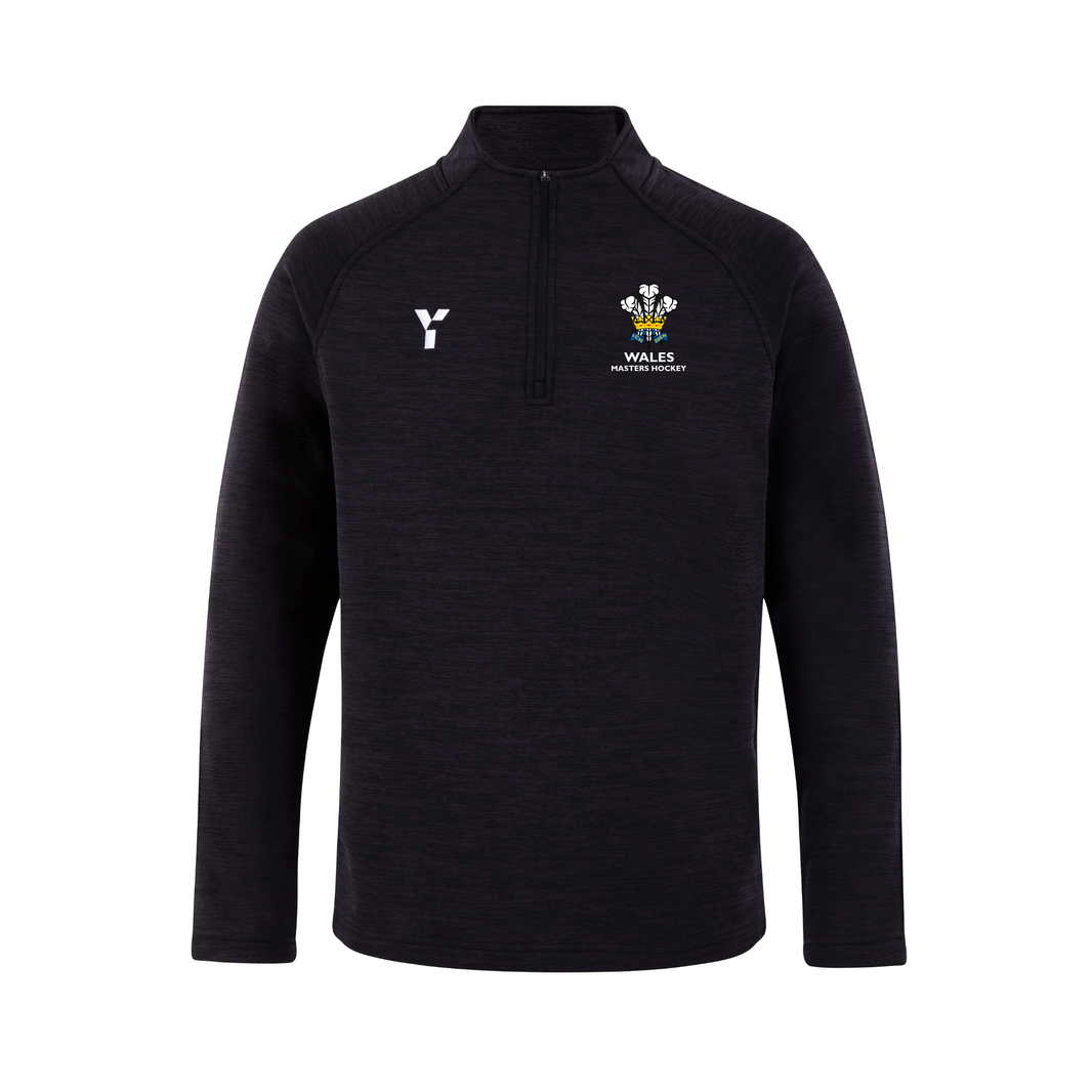 Wales Masters - Fugi Quarter Zip Unisex Black Melange (SALE)