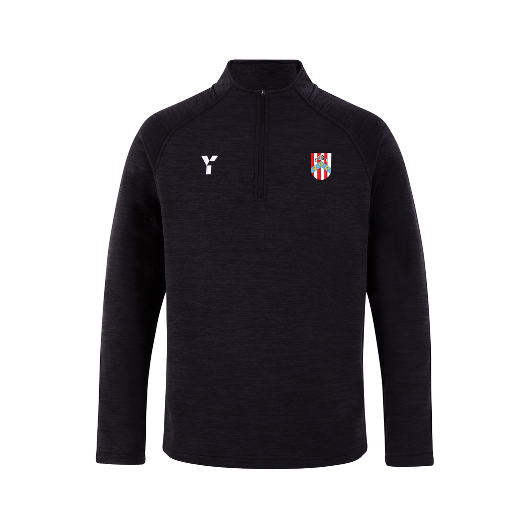 Westbury UB - Fugi Quarter Zip Unisex Black Melange (SALE)
