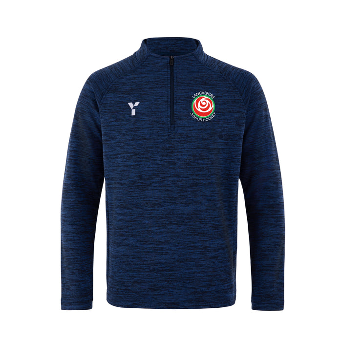 Lancashire Juniors - Fugi Quarter Zip Unisex Navy Melange (SALE)