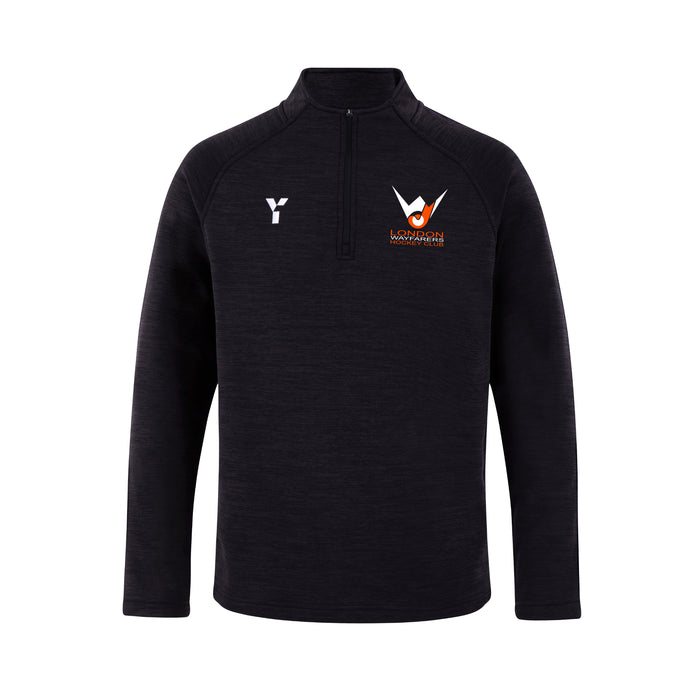 London Wayfarers HC - Adult & Junior Fugi Quarter Zip Unisex Black Melange