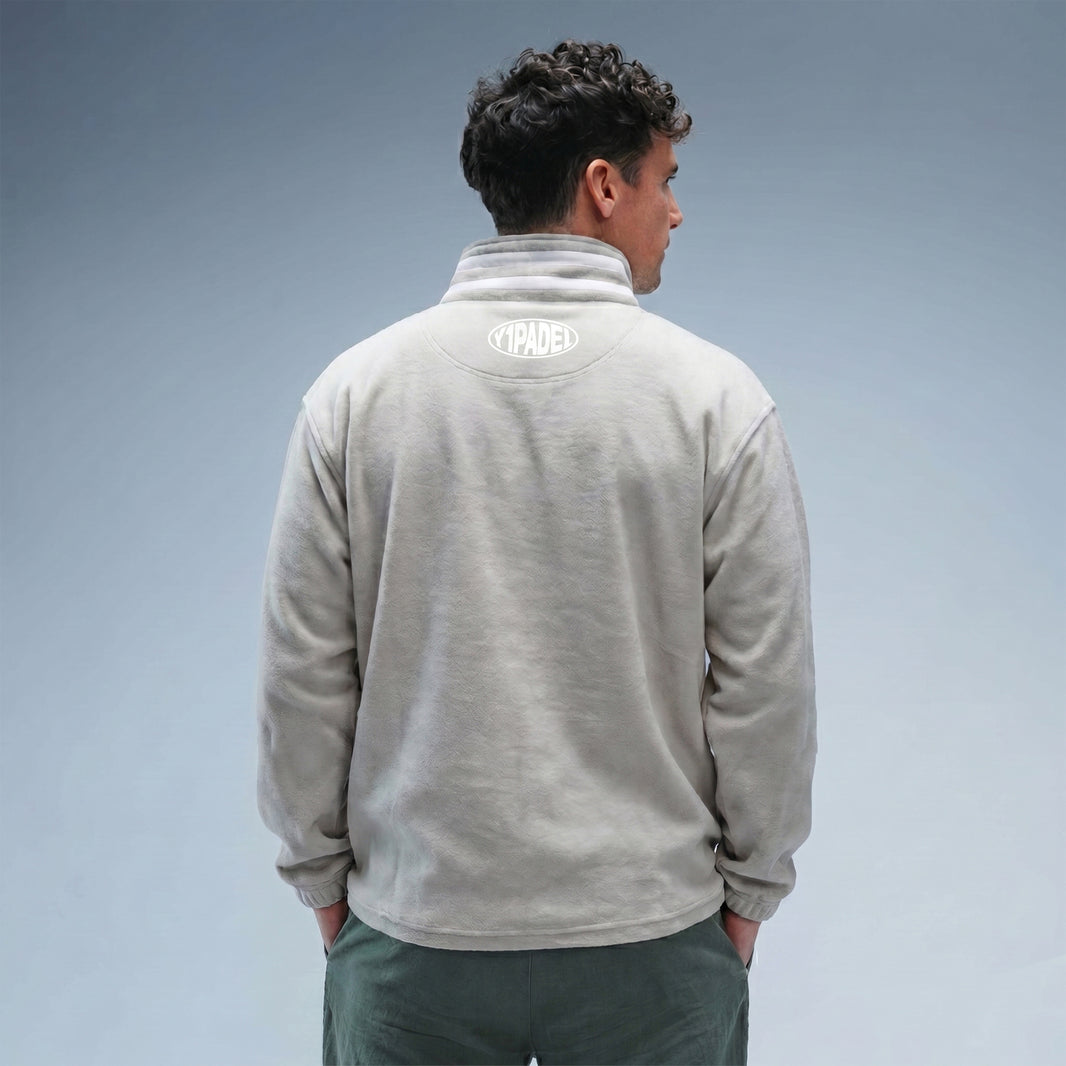 Y1 Padel Pill Retro Fleece Stonewash White