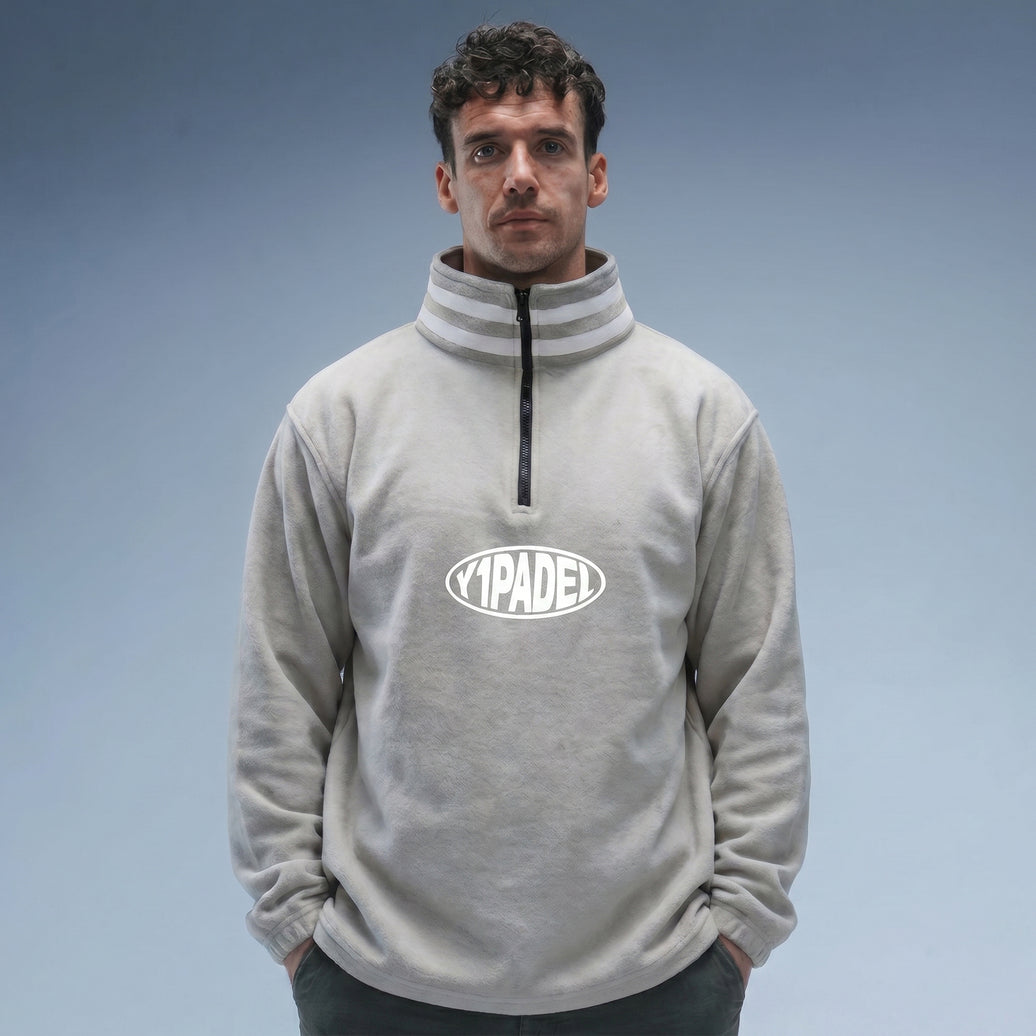 Y1 Padel Pill Retro Fleece Stonewash White