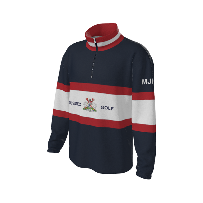 Retro Quarter Zip Fleece 5 Y1 Custom Retro Quarter Zip Fleece. (x 17)