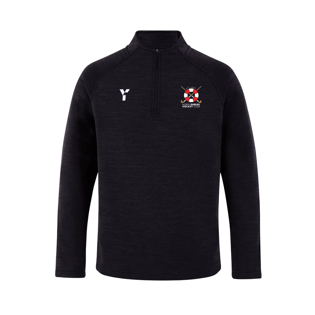 North Shields HC - Fugi Quarter Zip Unisex Black Melange