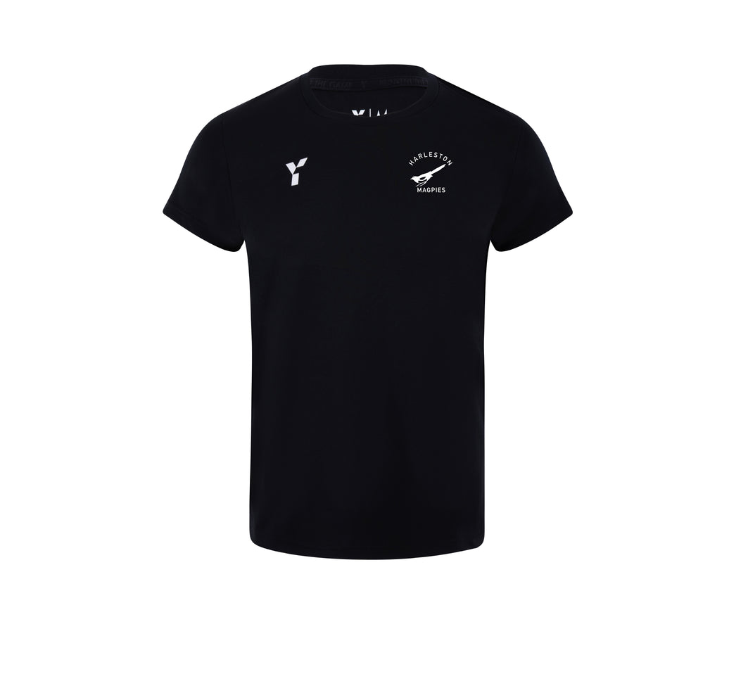 Harleston Magpies HC - Junior Short Sleeve Training Top Unisex Black