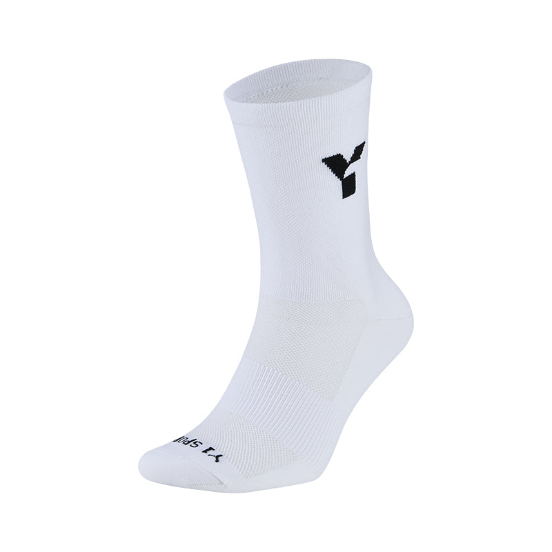 White Crew Running Socks