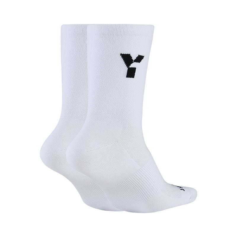 White Crew Running Socks by Y1 - view 3