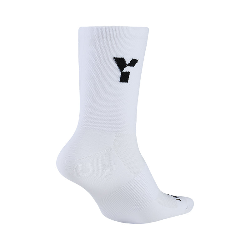 White Crew Running Socks