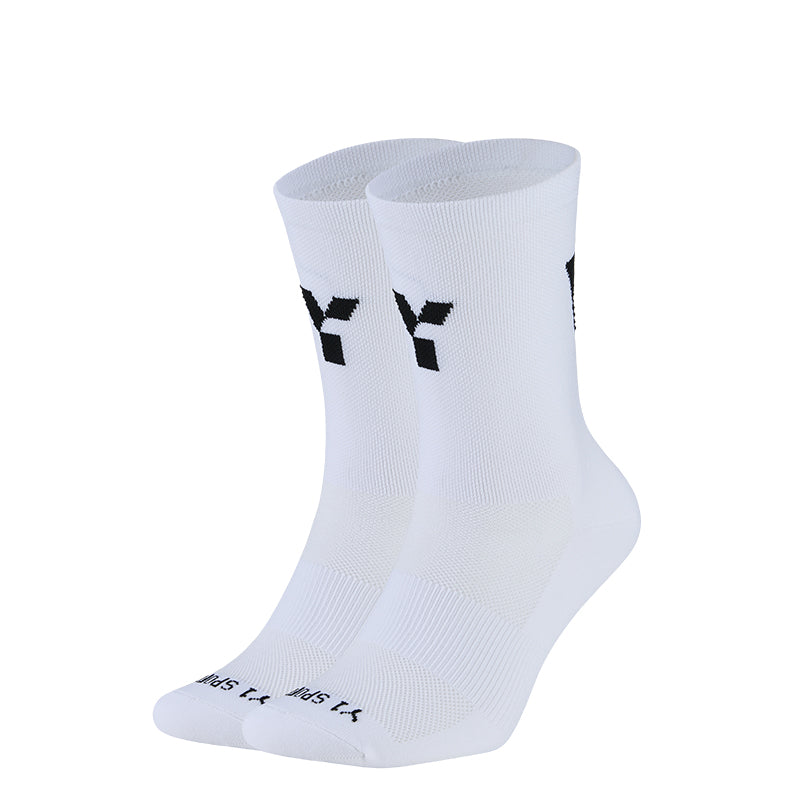 White Crew Running Socks - LTD by Y1