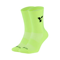Fluo Yellow Crew Running Socks