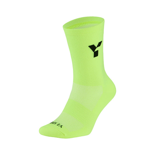 Fluo Yellow Crew Running Socks