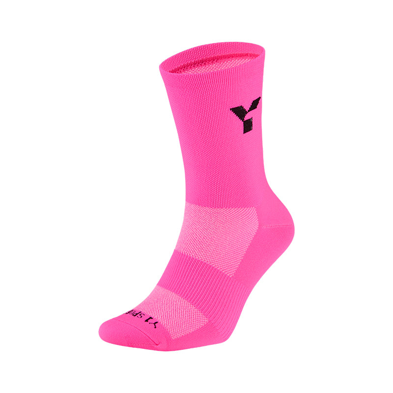 Fluo Pink Crew Running Socks by Y1 - view 2