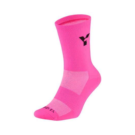 Fluo Pink Crew Running Socks