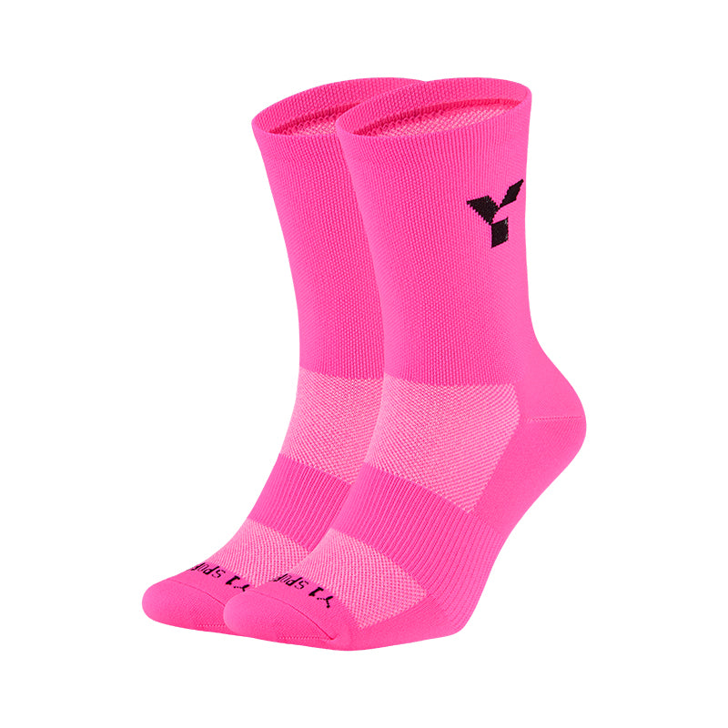Fluo Pink Crew Running Socks by Y1