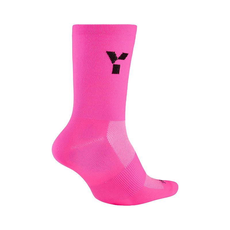 Fluo Pink Crew Running Socks by Y1 - view 4