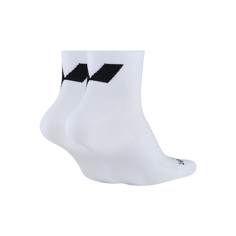White Half Crew Running Socks - LTD
