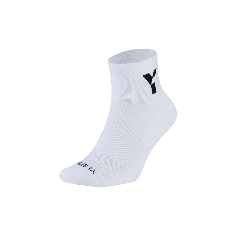 White Half Crew Running Socks by Y1 - view 2
