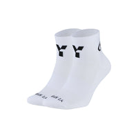 White Half-Crew Running Socks - Global