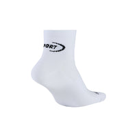 White Half Crew Running Socks - Global