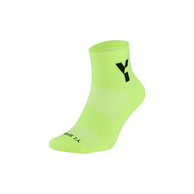 Fluo Yellow Half Crew Running Socks