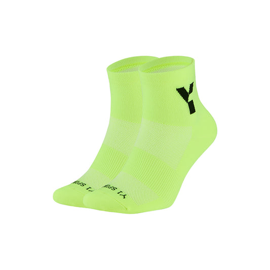 Fluo Yellow Half Crew Running Socks