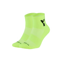 Fluo Yellow Half-Crew Running Socks
