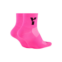 Fluo Pink Half-Crew Running Socks