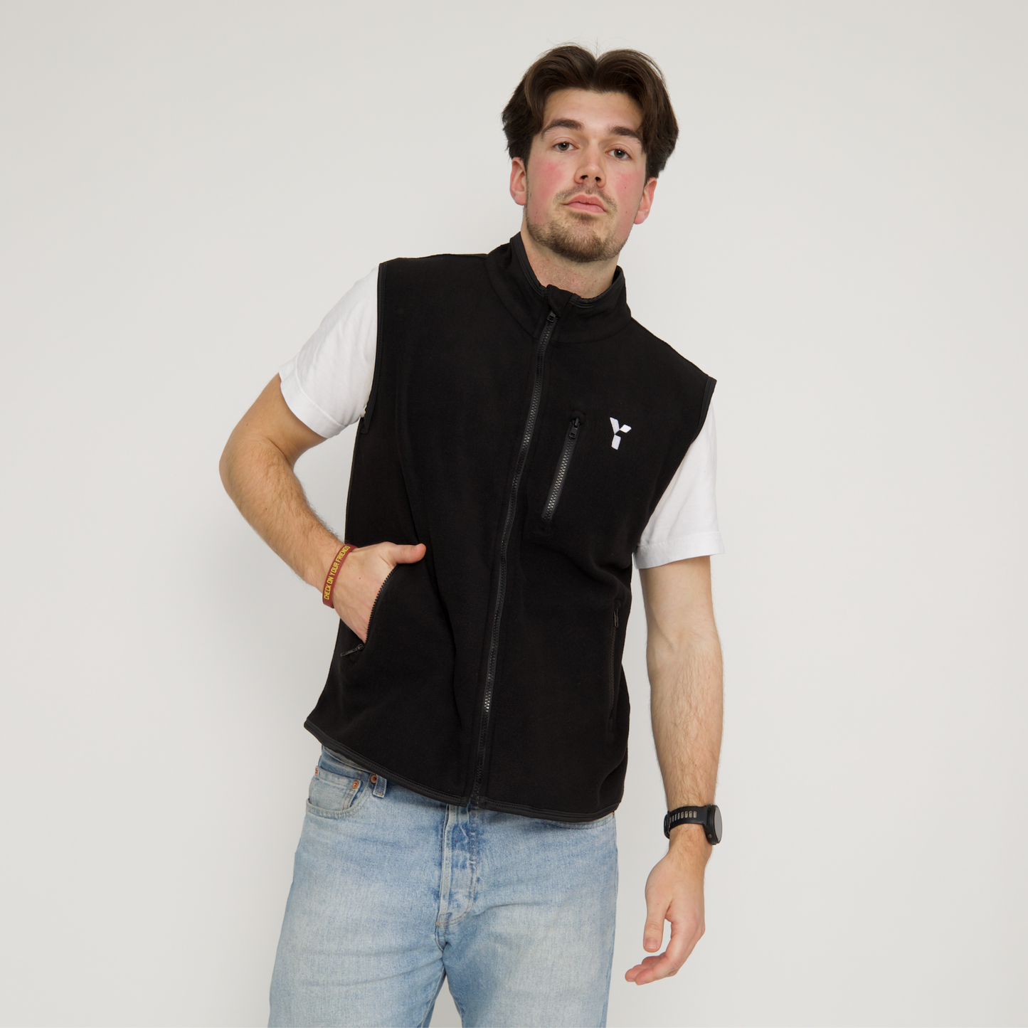 Core Fleece Gilet (Black)