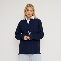 Stocker Retro Cotton Rugby Shirt (Navy)