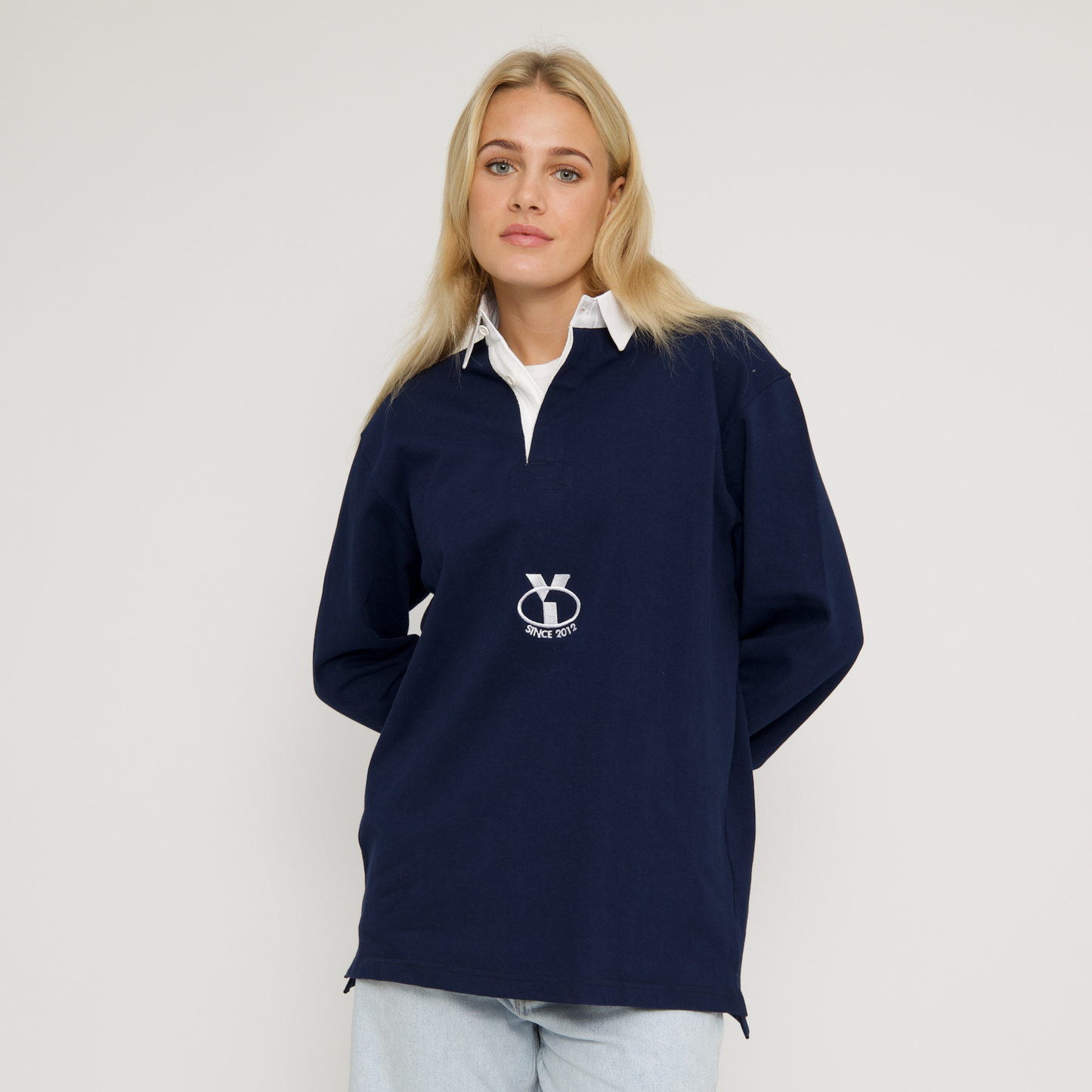 Stocker Retro Cotton Rugby Shirt (Navy)