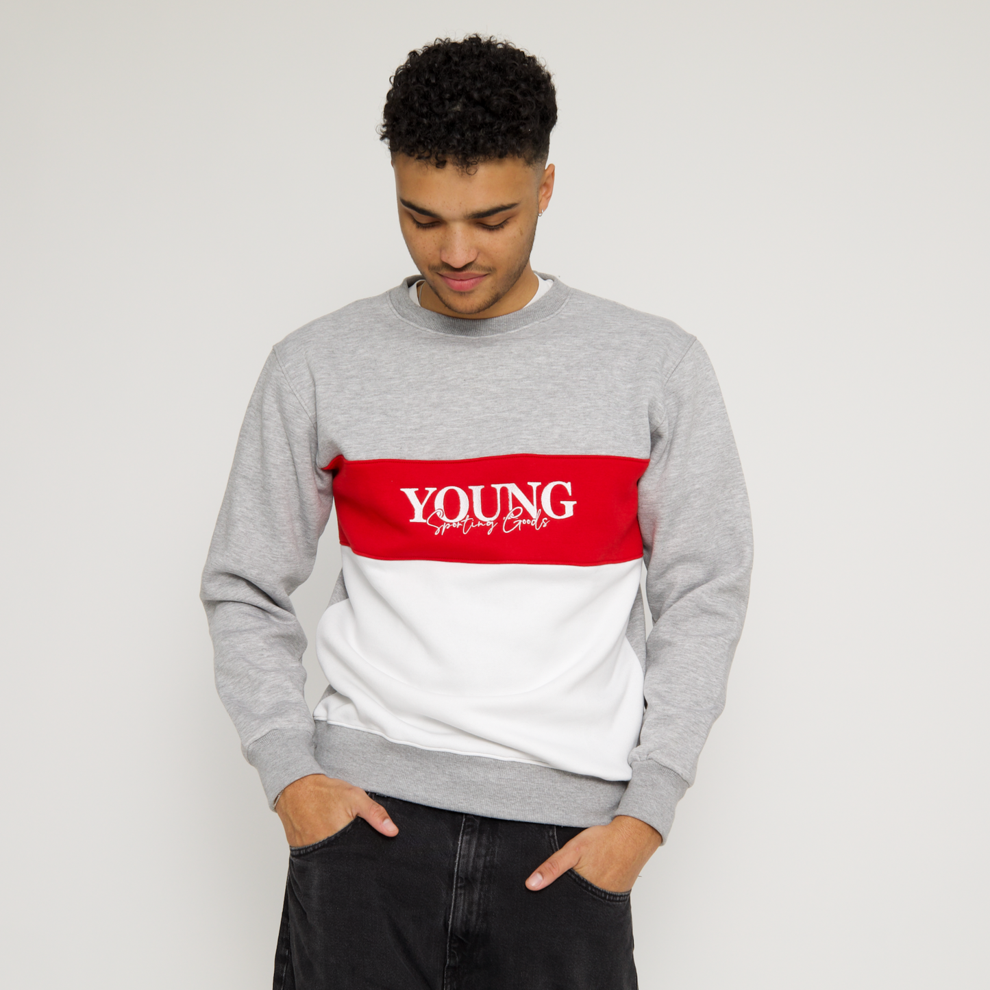 Young SG Sweater (Grey/Red/White)