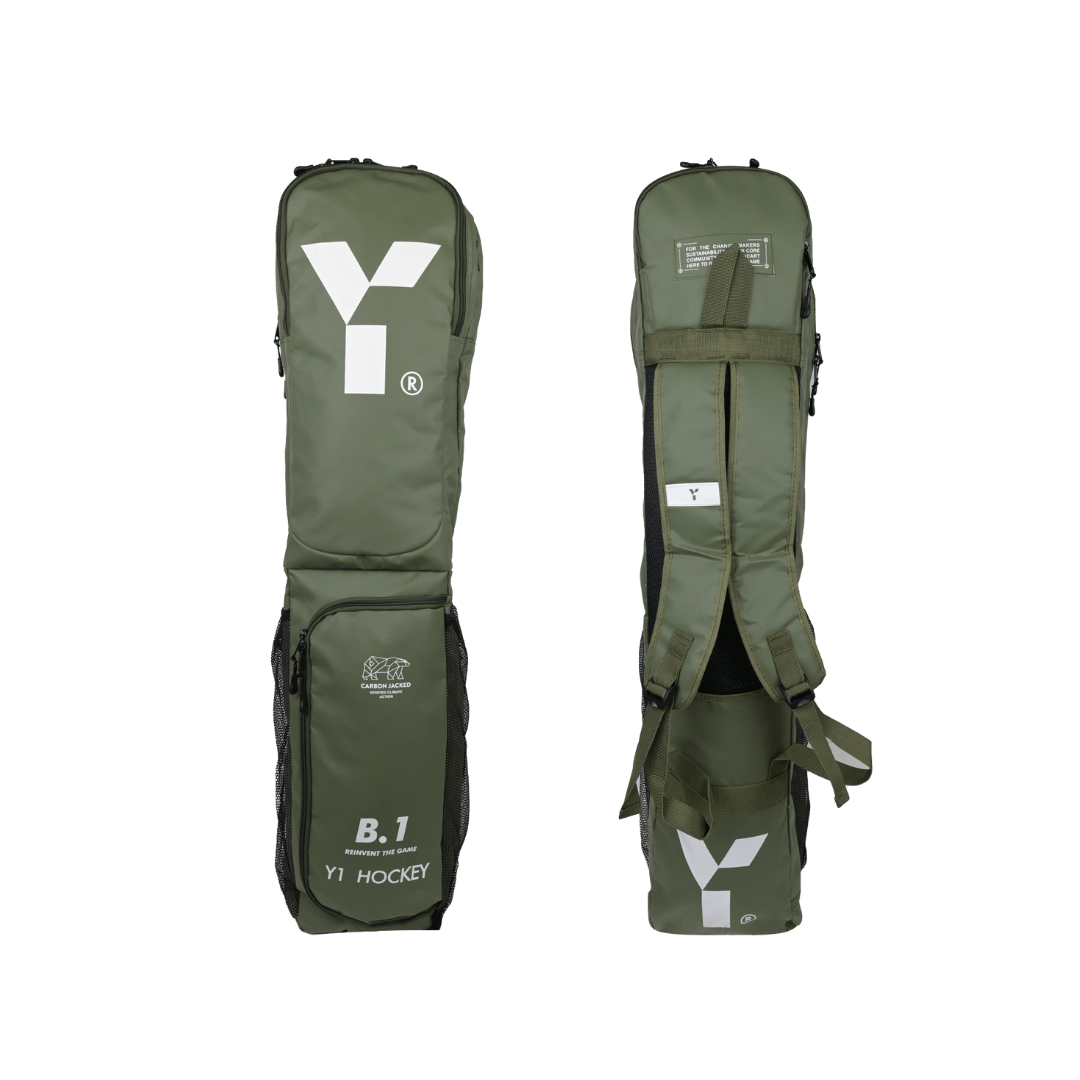 B.1 Stick Bag - Army Green/White bag by Y1