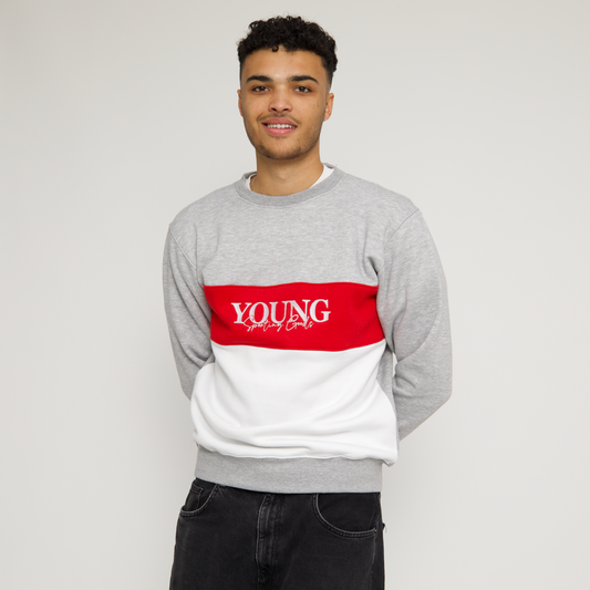 Young SG Sweater (Grey/Red/White)