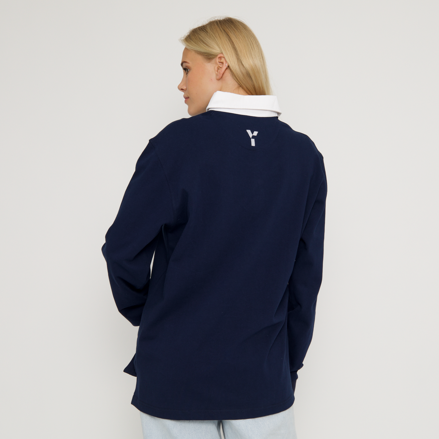 Stocker Retro Cotton Rugby Shirt (Navy)