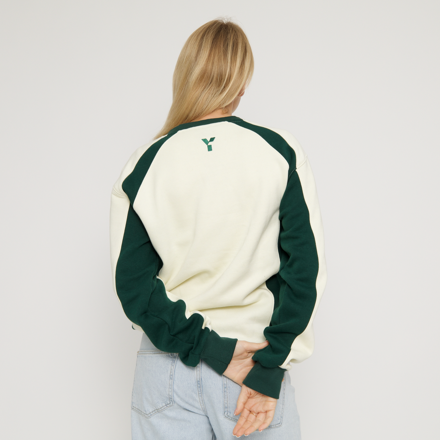 College Sweater (Cream/Green)