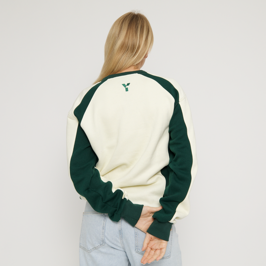 College Sweater (Cream/Green)