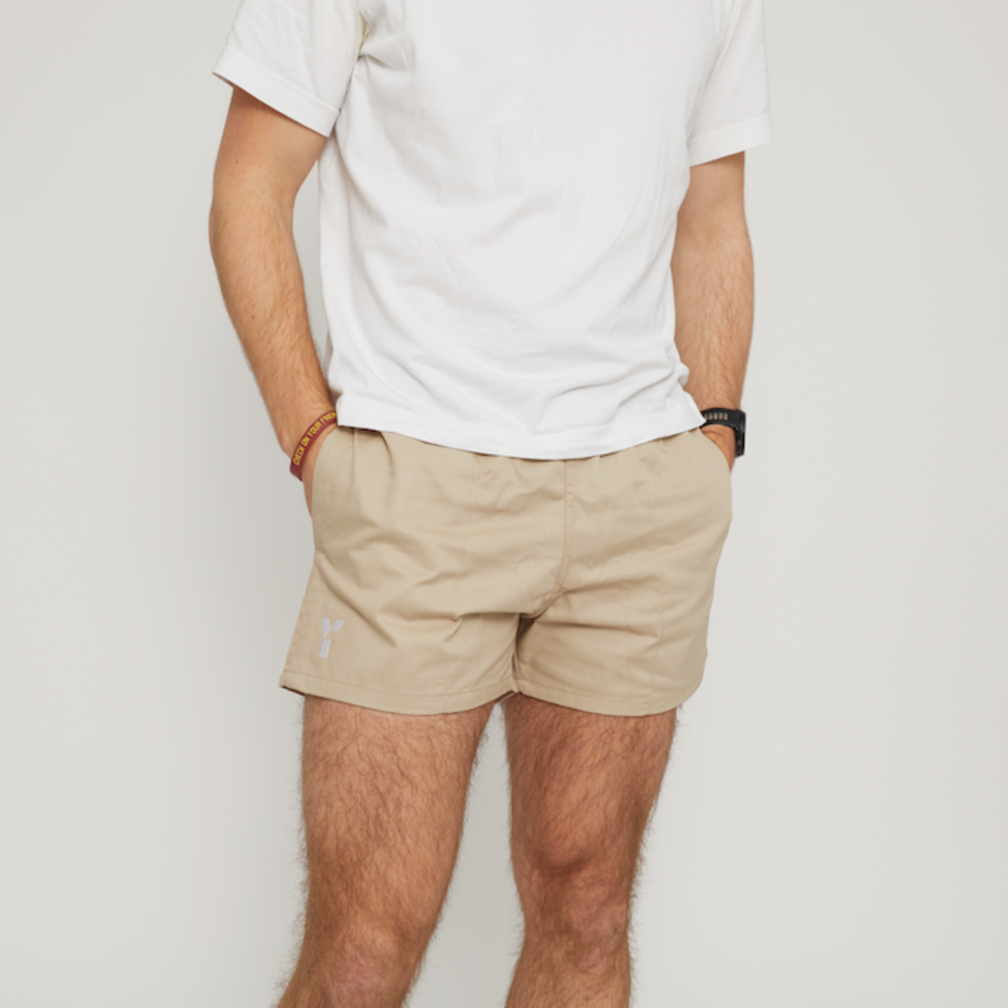 Retro Cotton Rugby Shorts (Sand)