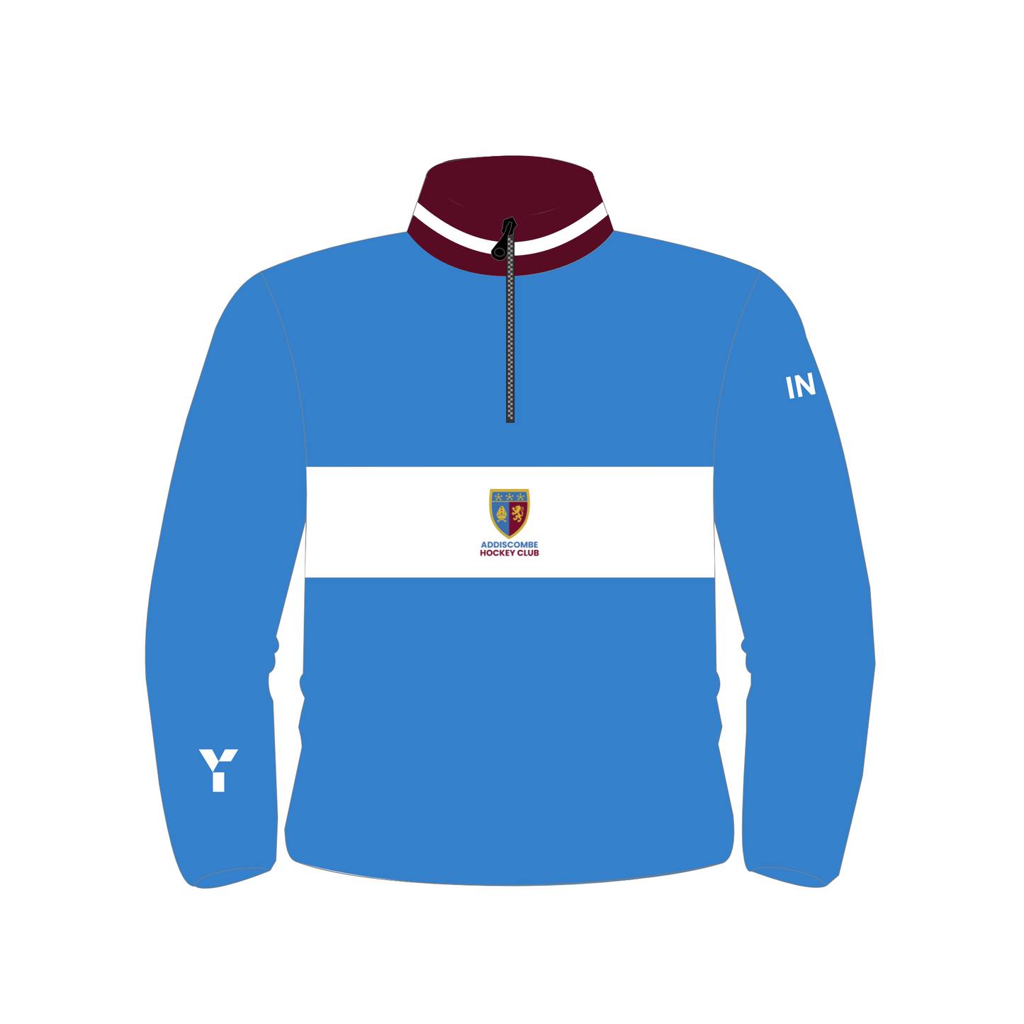 Addiscombe HC - Retro Quarter Zip - Blue