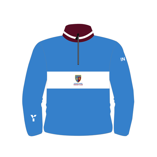 Addiscombe HC - Retro Quarter Zip - Blue