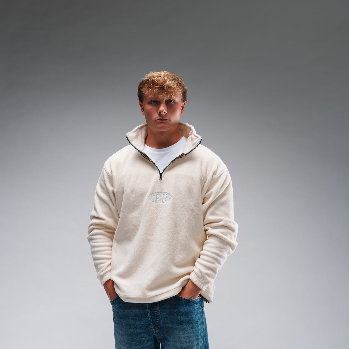 Y1 Padel Pill Retro Fleece Stonewash White