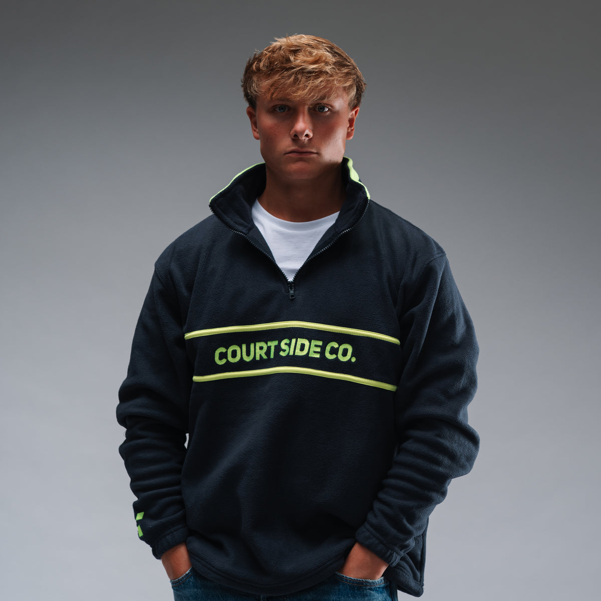 Courtside Co Fleece Stonewash Navy by Y1 - view 2