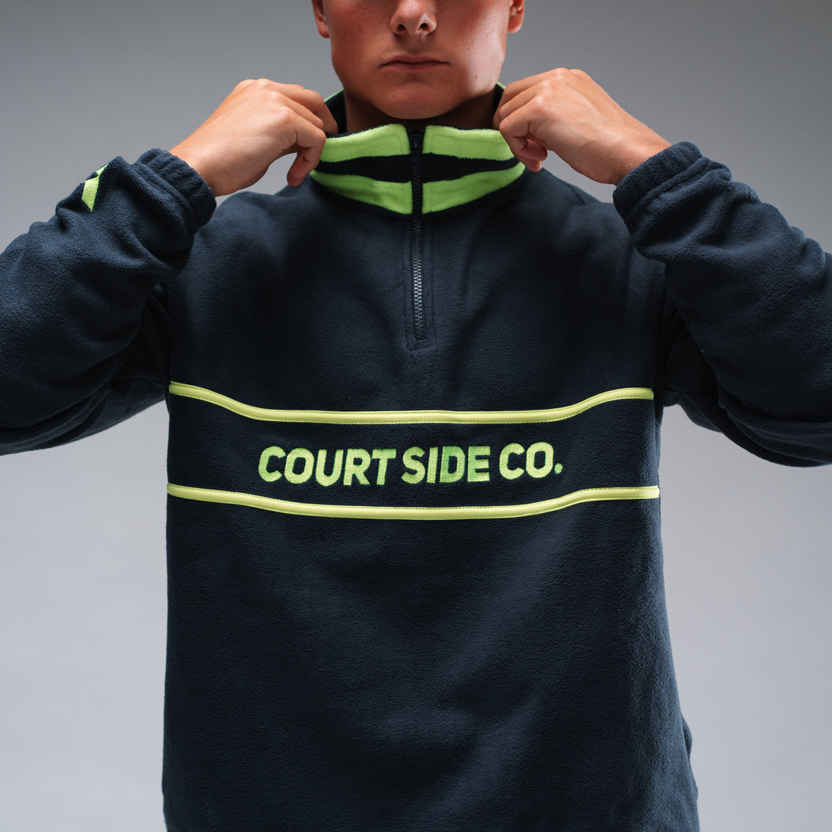 Courtside Co Fleece Stonewash Navy