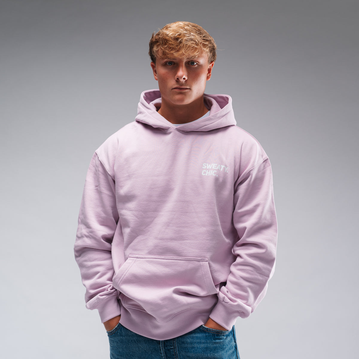 Oversized Sweaty Chic Hood Pink