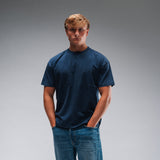 Men's Oversized Stonewash Navy Logo Tee