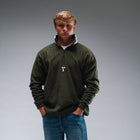 Oversized Stonewash Green Logo Retro Zip