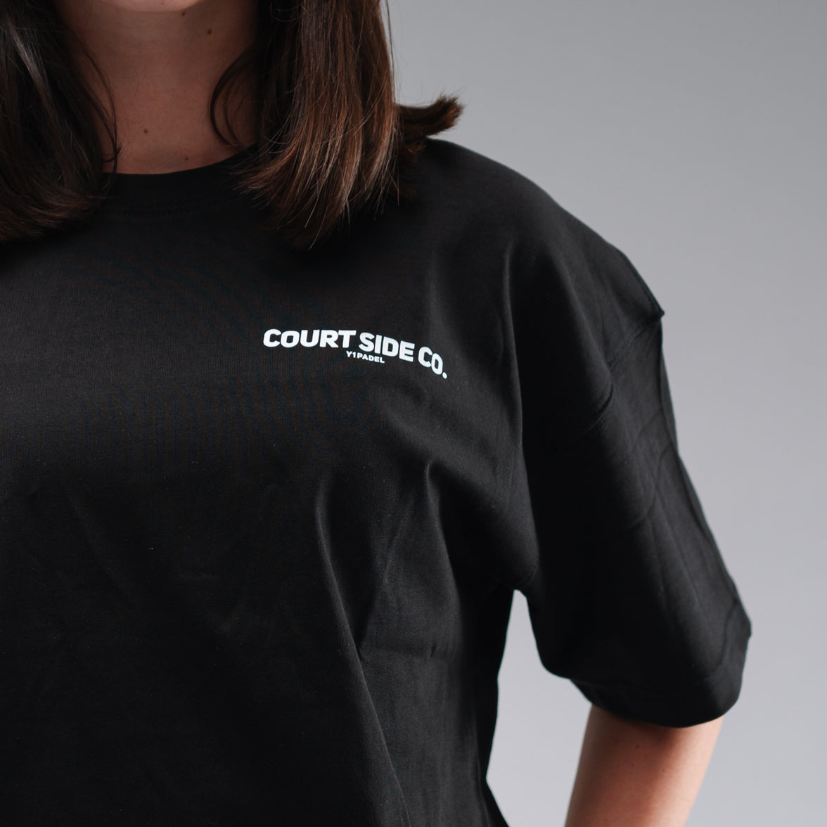 Women's Oversized Courtside Tee Black