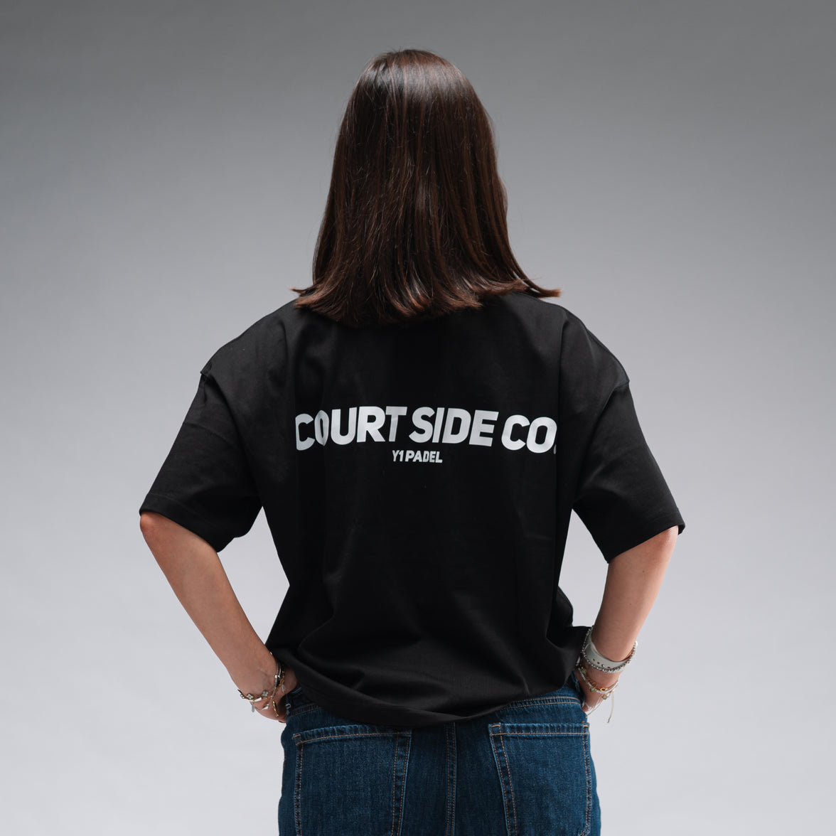 Women's Oversized Courtside Tee Black